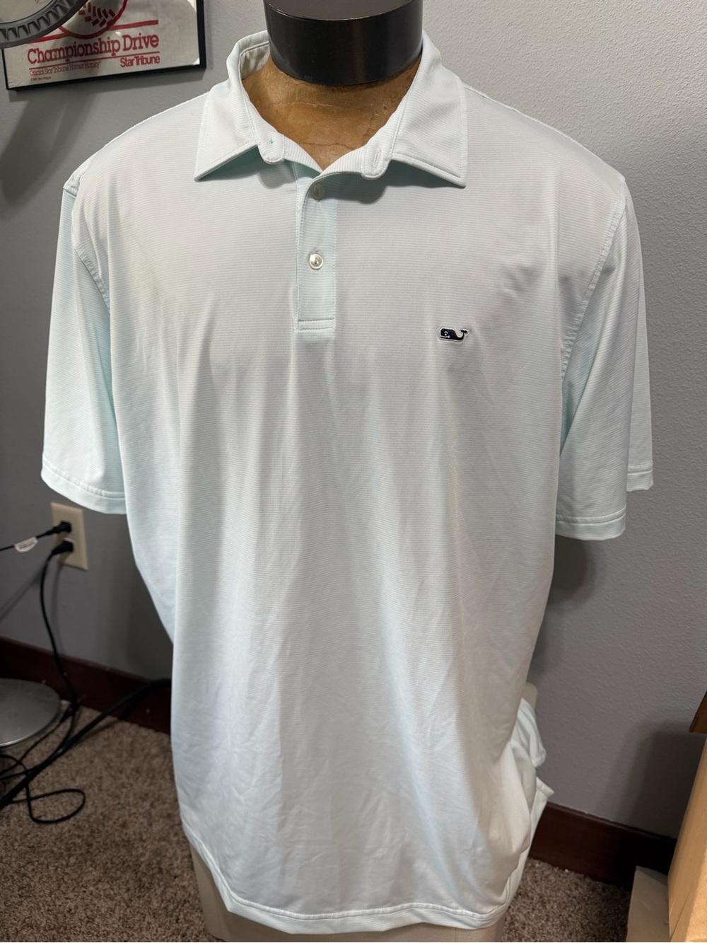 Vineyard Vines On The Go Sankaty Men's Light Blue Polo Shirt
